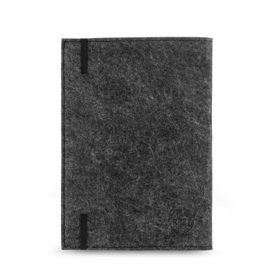 BALDWIN. A5 notepad with recycled felt cover (100 rPET) and lined pages in 100 recycled paper